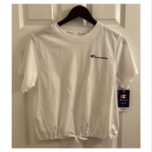 Champion Campus Drawstring Tee - NWT - Size Medium - White